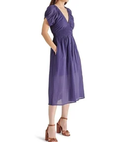 Online Tahlia Dress Vintage Blue Midi