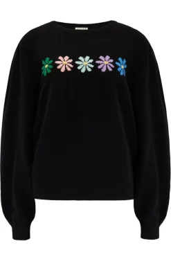 Fashion Andrea Rainbow Daisies Jumper Sweaters