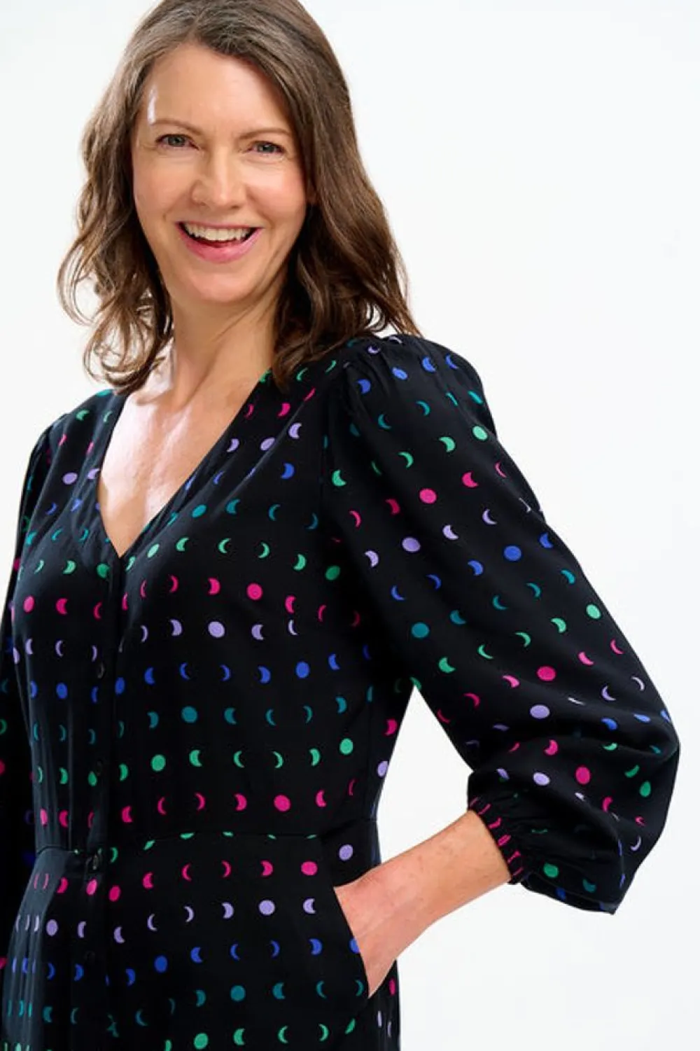 Hot Angie Jumpsuit - Black, Moon Phases Jumpsuit