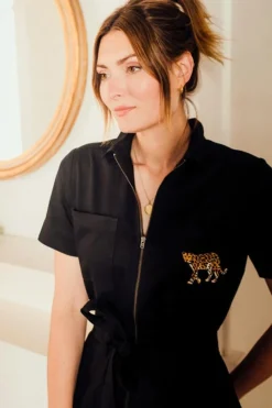 Outlet Billy Boilersuit Leopard Pocket Jumpsuit