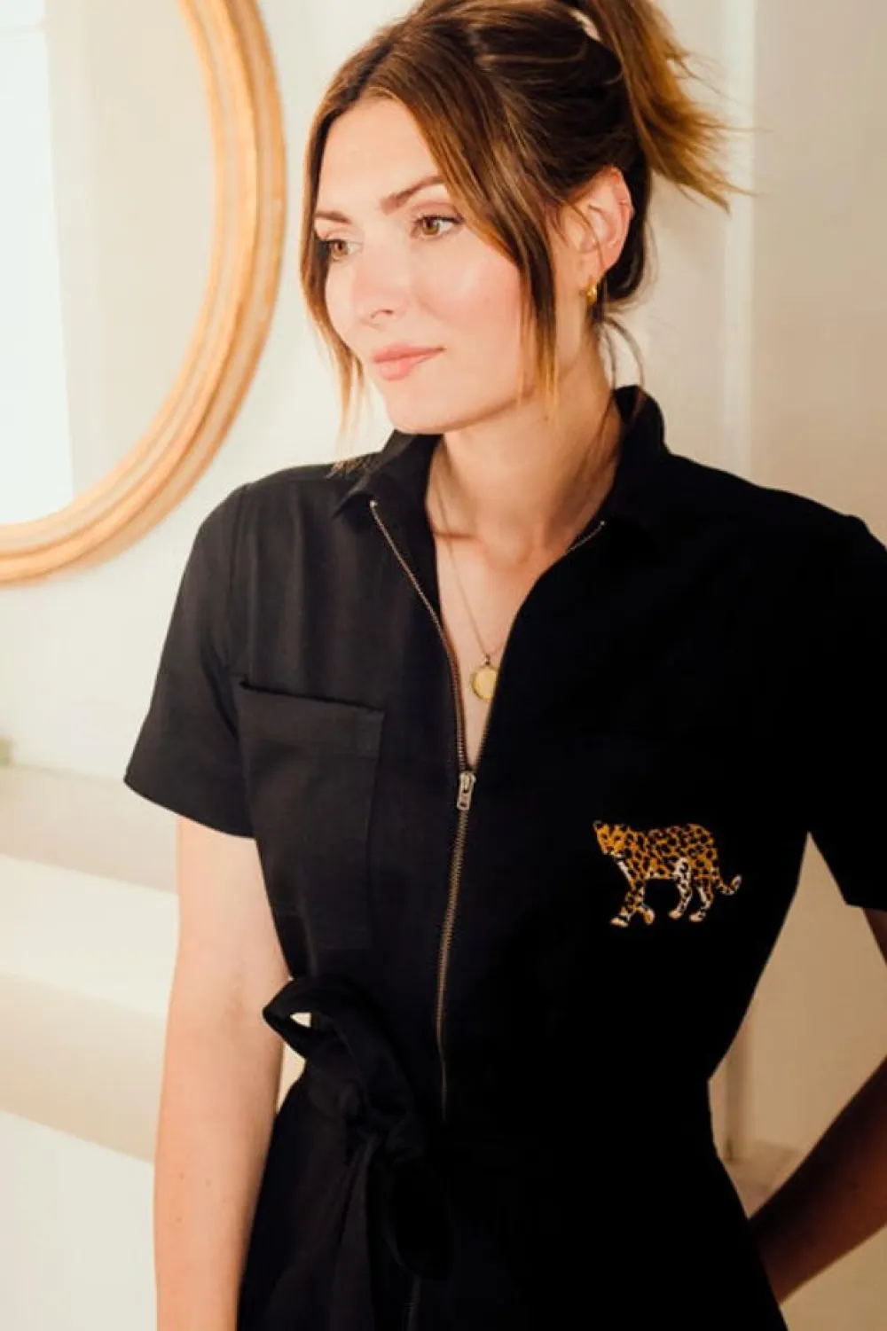 Outlet Billy Boilersuit Leopard Pocket Jumpsuit