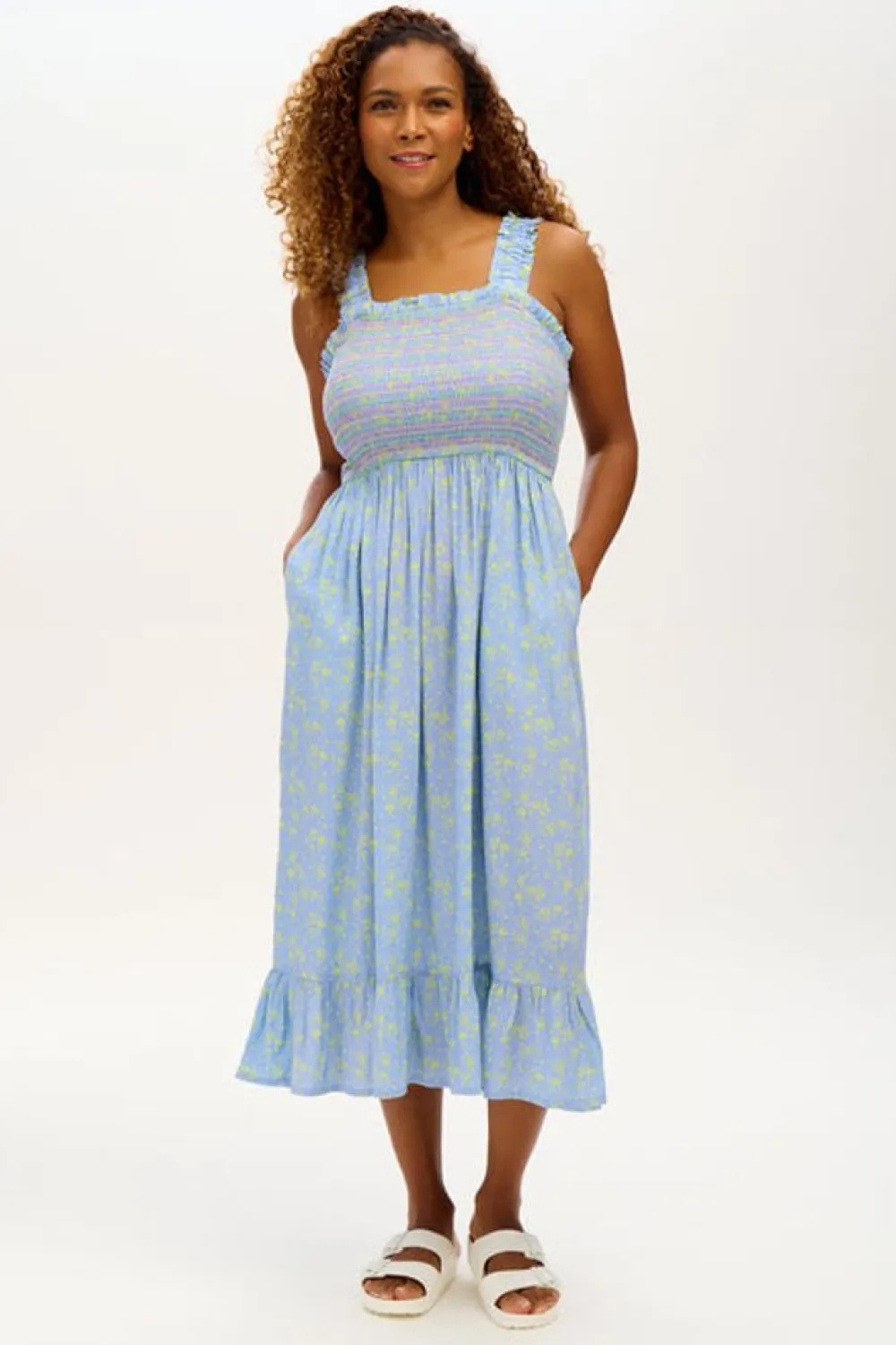 Best Ember Shirred Sundress Star Meadow Midi