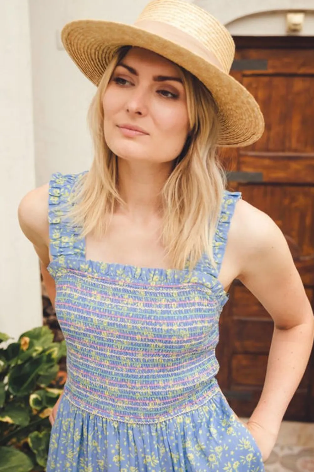 Best Ember Shirred Sundress Star Meadow Midi