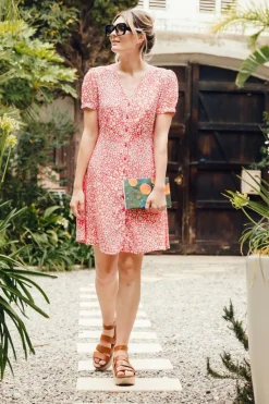 Flash Sale Gail Dress Rainbow Daisies Mini
