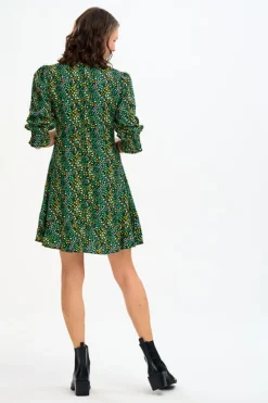 Best Sale Lorelei Dress - Black/Green, Ditsy Floral Mini