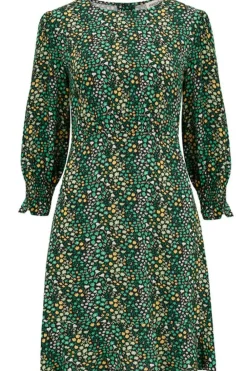 Best Sale Lorelei Dress - Black/Green, Ditsy Floral Mini