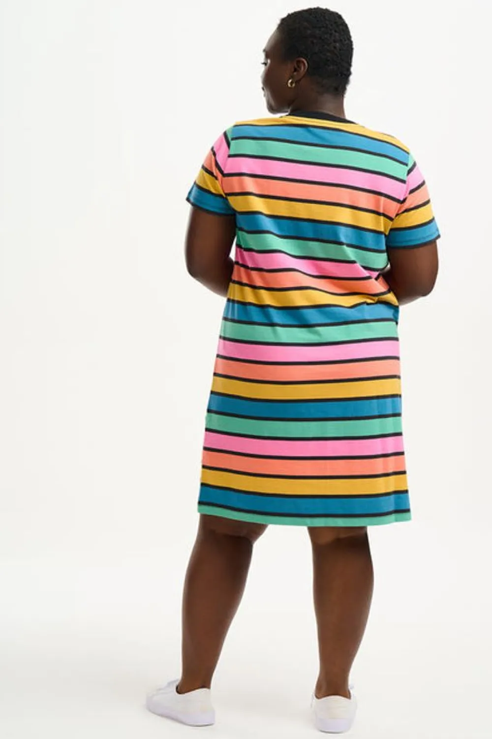 Discount Sia T-Shirt Dress - Multi, Beach Hut Stripes Mini