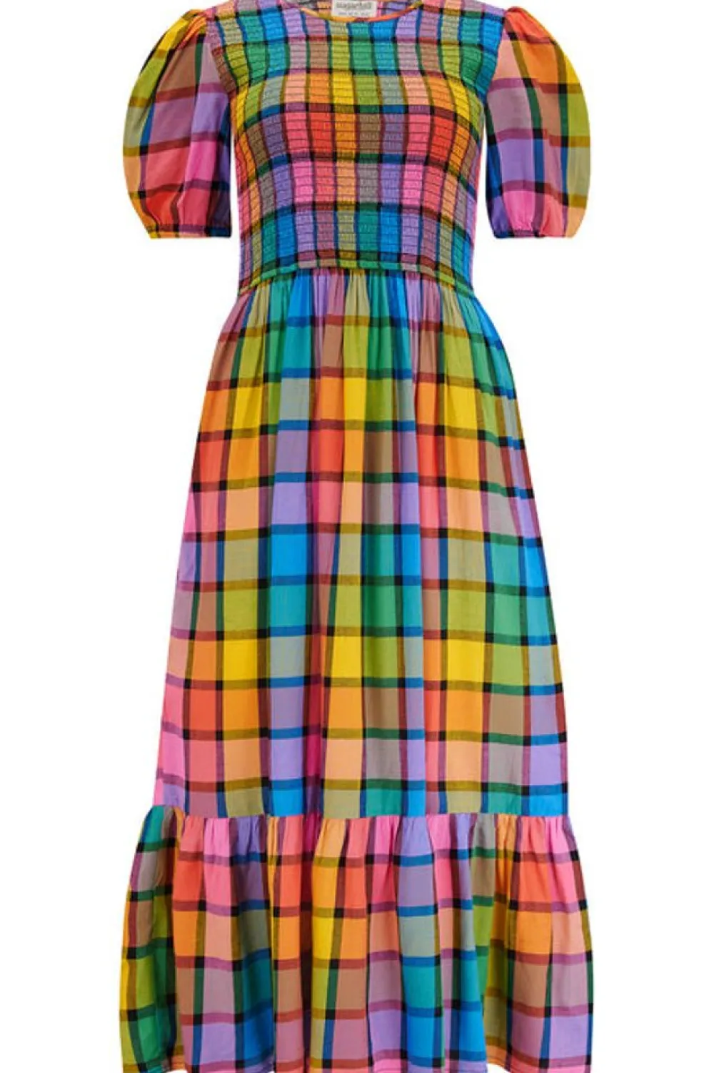 Discount Yolanda Midi Dress Rainbow Check Midi