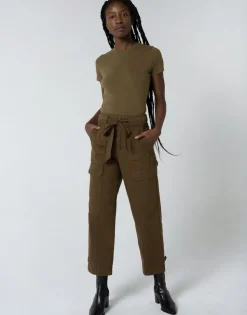 Best Mia Belted Utility Pant Earth Pants